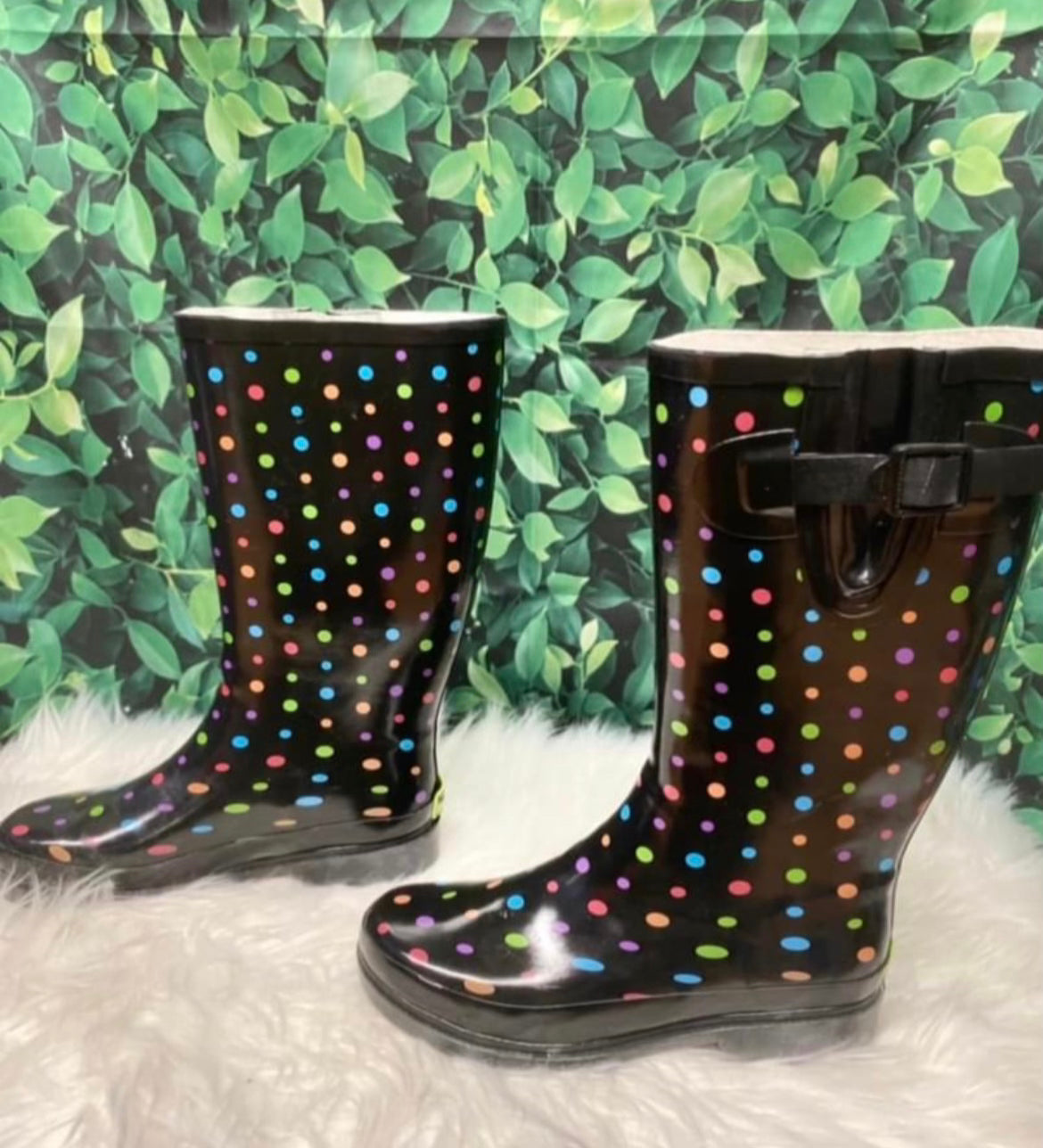 Pokie dot long rain boots